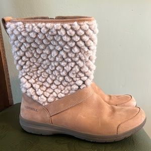 Merrell Encore Kassie Encore Tall Wool Waterproof Tan Boots J94678 Womens Size 7